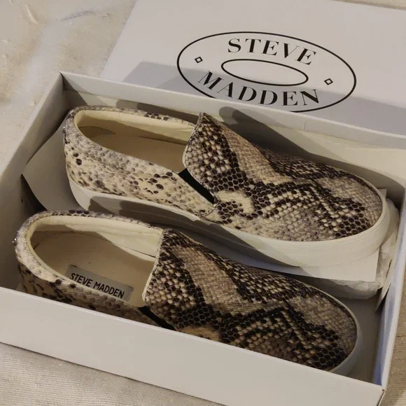 NEW Steve Madden Loafers Gills-C Snake Size 8 - Picture 2 of 6
